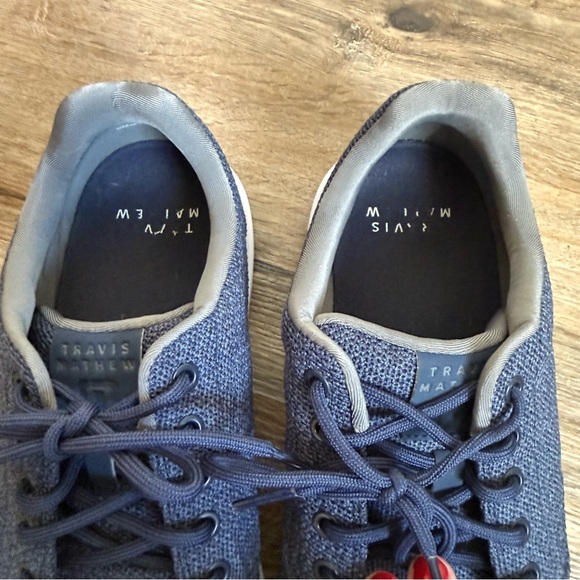 TRAVIS MATHEW The Daily 2 Knit Shoes Heather Mood Indigo Men’s 12 Navy Blue - Picture 5 of 10